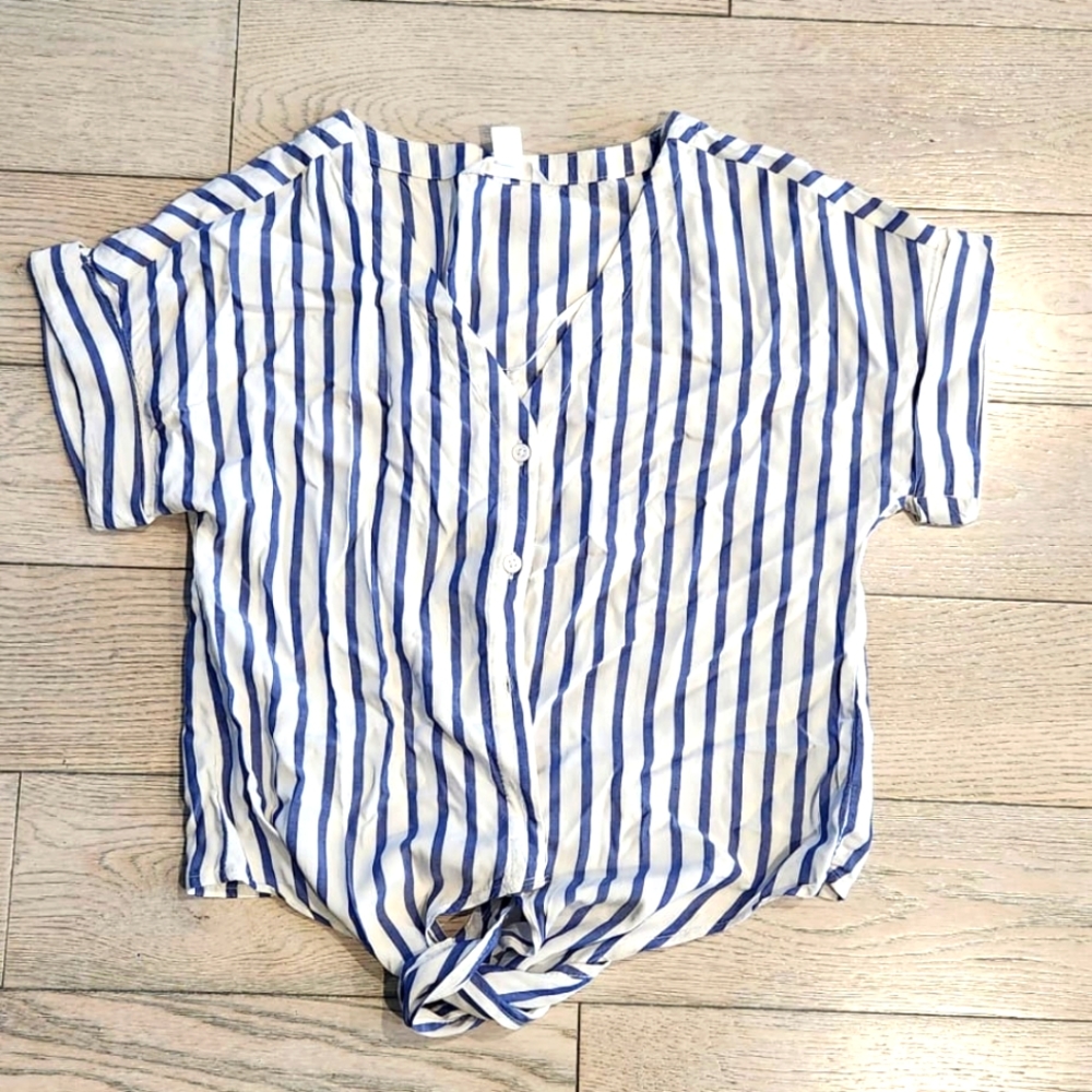 Striped Summer crop shirt